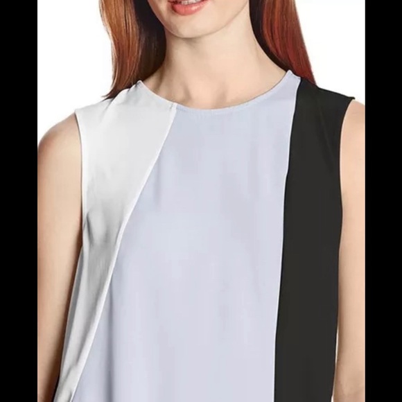 BCBG Maxazria Side Drape Colorblock Ely Tank - Picture 7 of 8